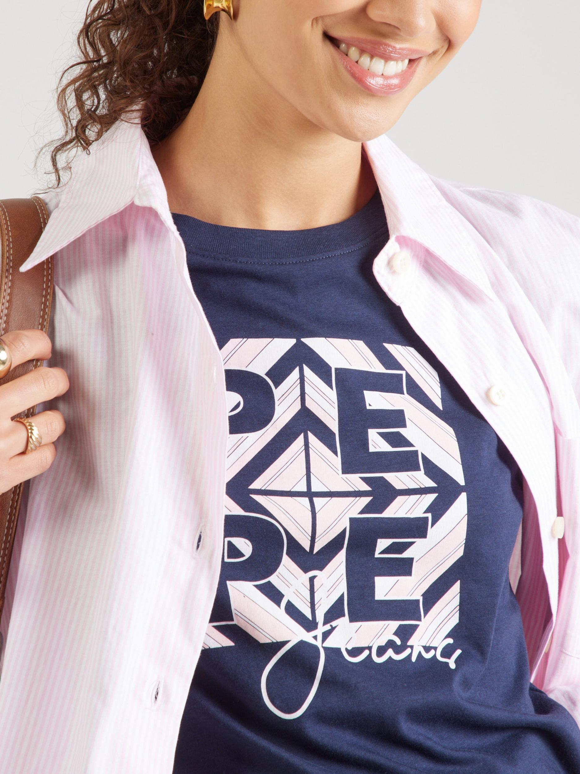 Pepe Jeans Μπλουζάκι 'BITE' ναυτικό μπλε / ροζ παστέλ / λευκό