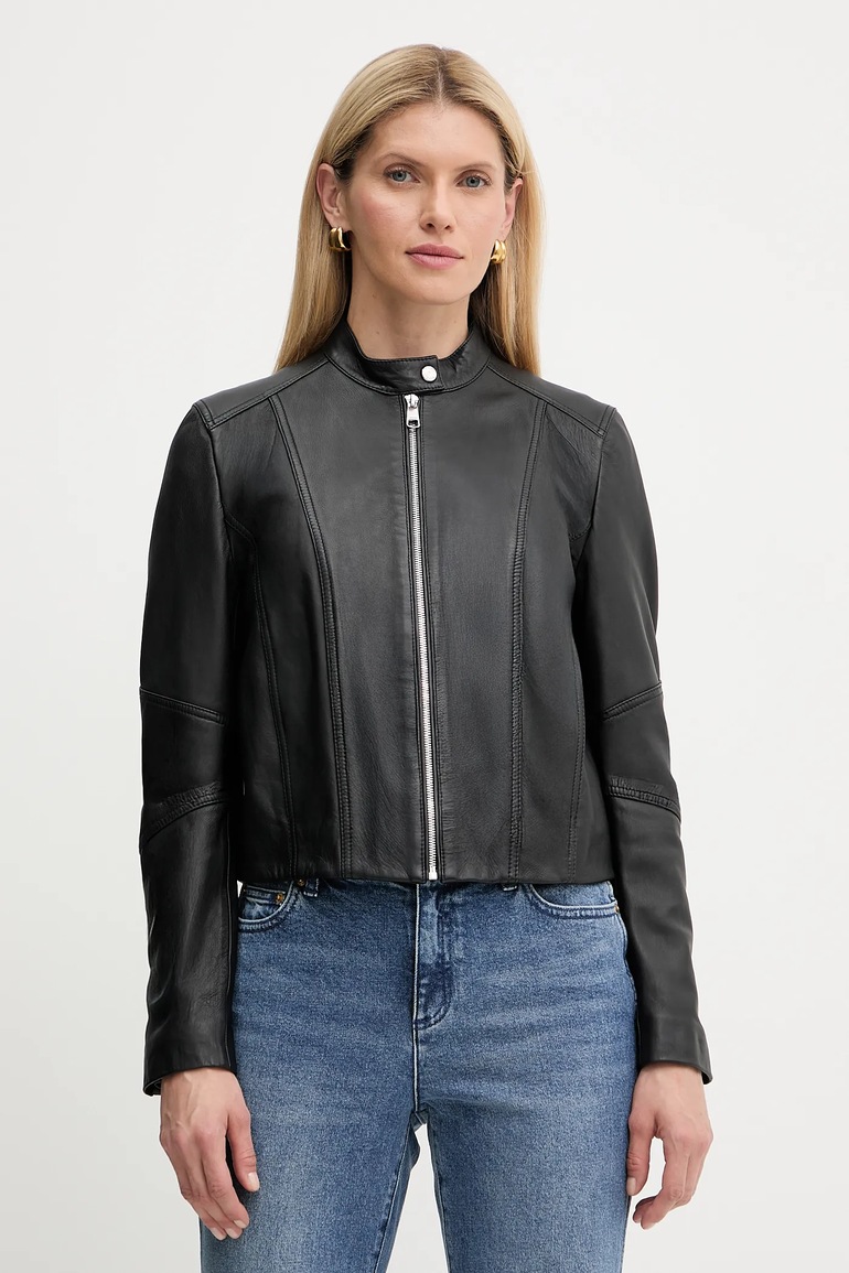 Δερμάτινο μπουφάν BOSS Orange Bashinah