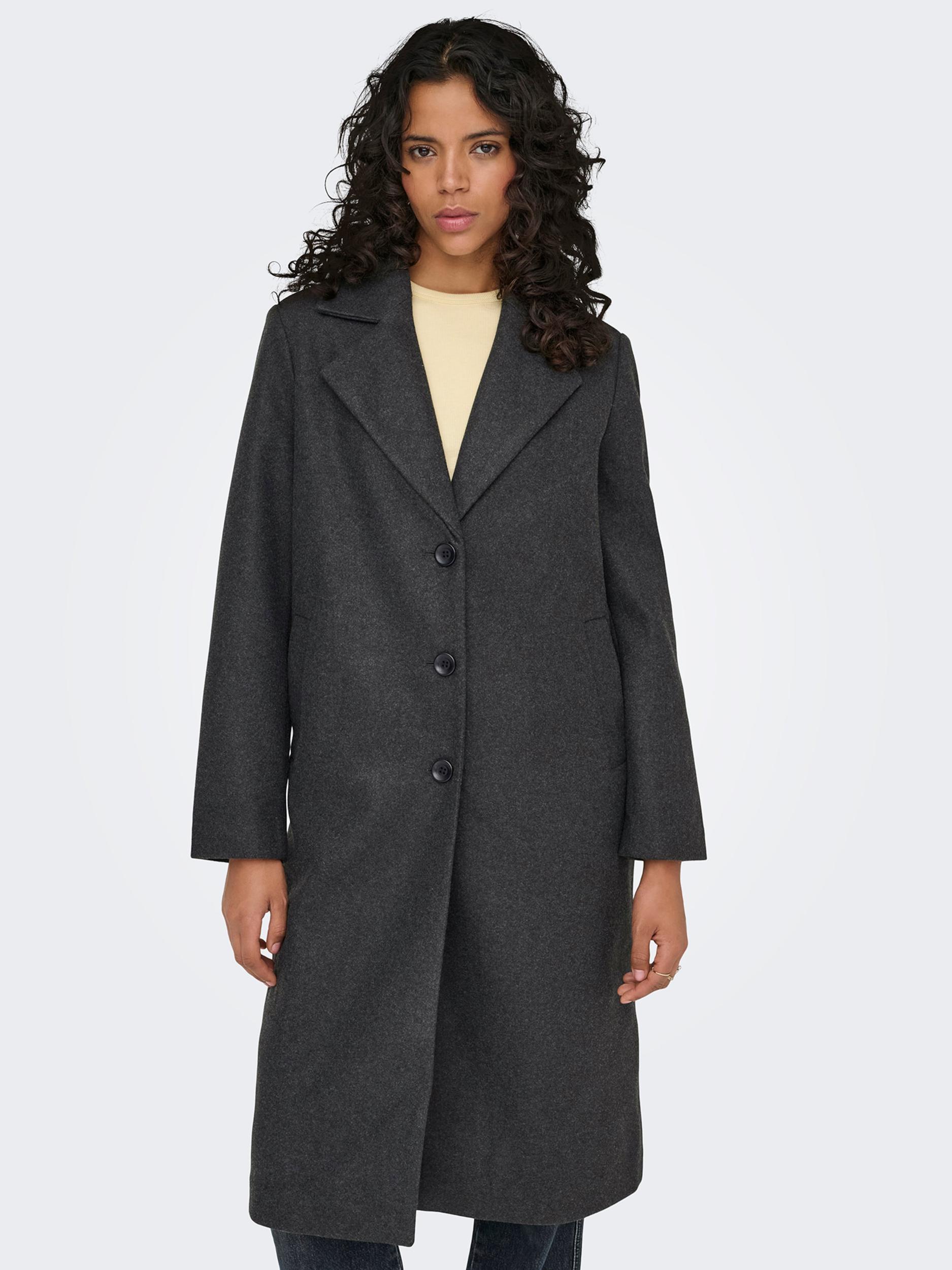 ONLY Ανοιξιάτικο και φθινοπωρινό παλτό 'ONLLISA' γκρι μελανζέ