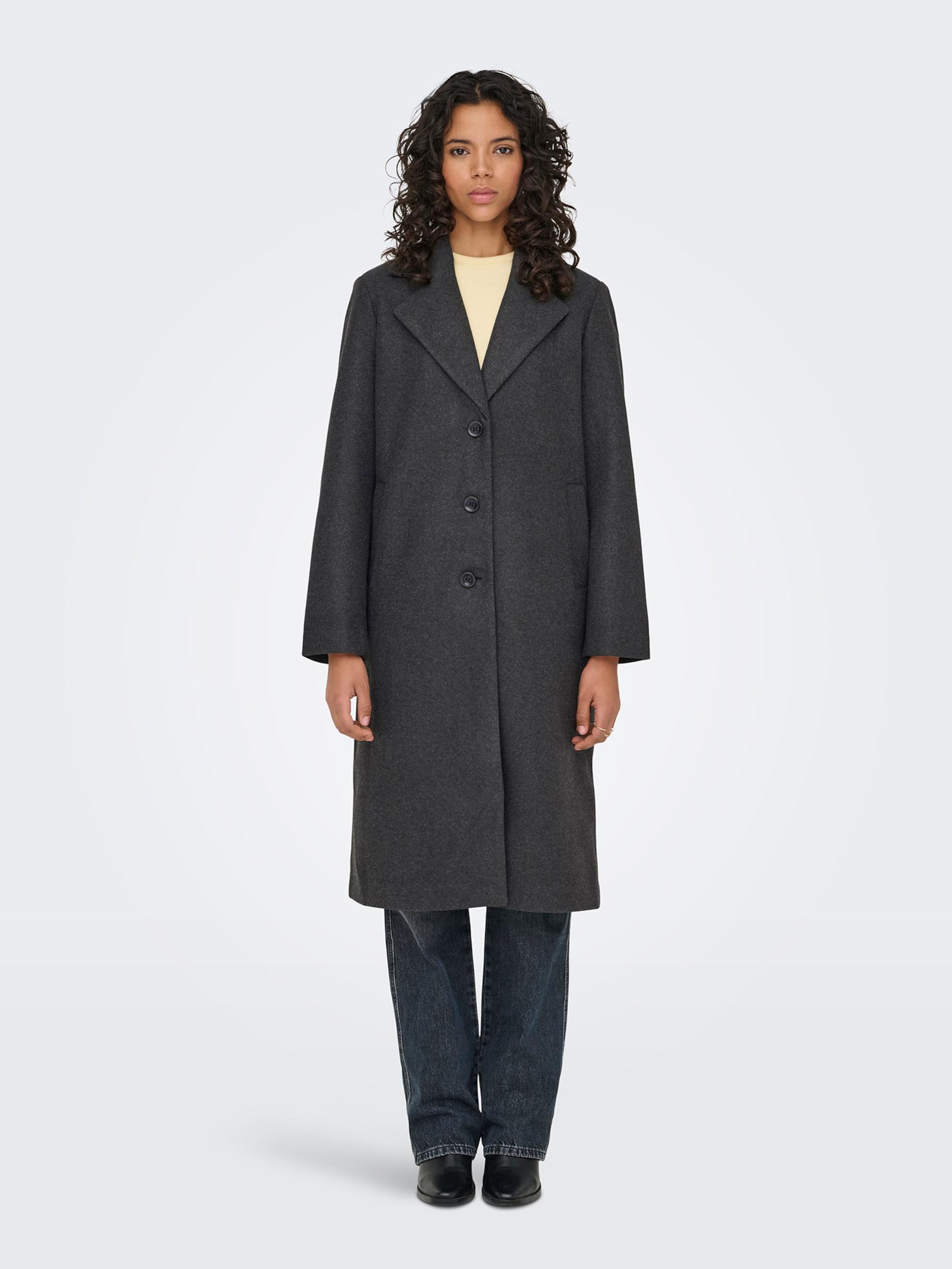 ONLY Ανοιξιάτικο και φθινοπωρινό παλτό 'ONLLISA' γκρι μελανζέ