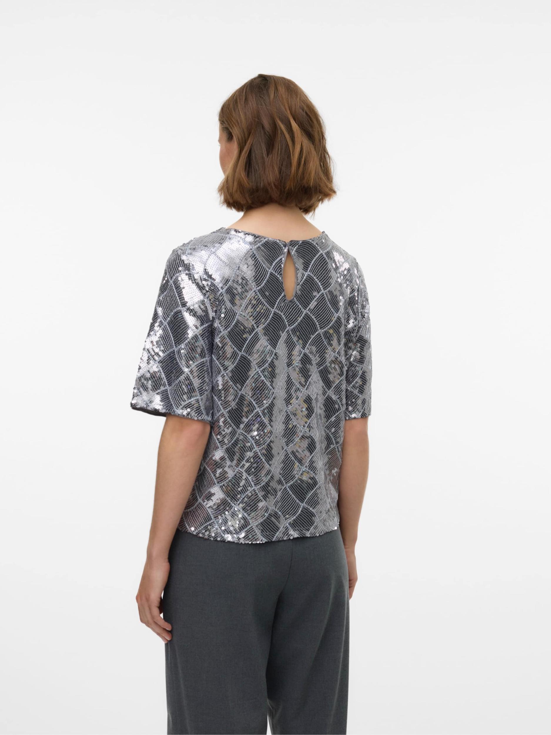 VERO MODA Μπλούζα γκρι / ασημόγκριζο