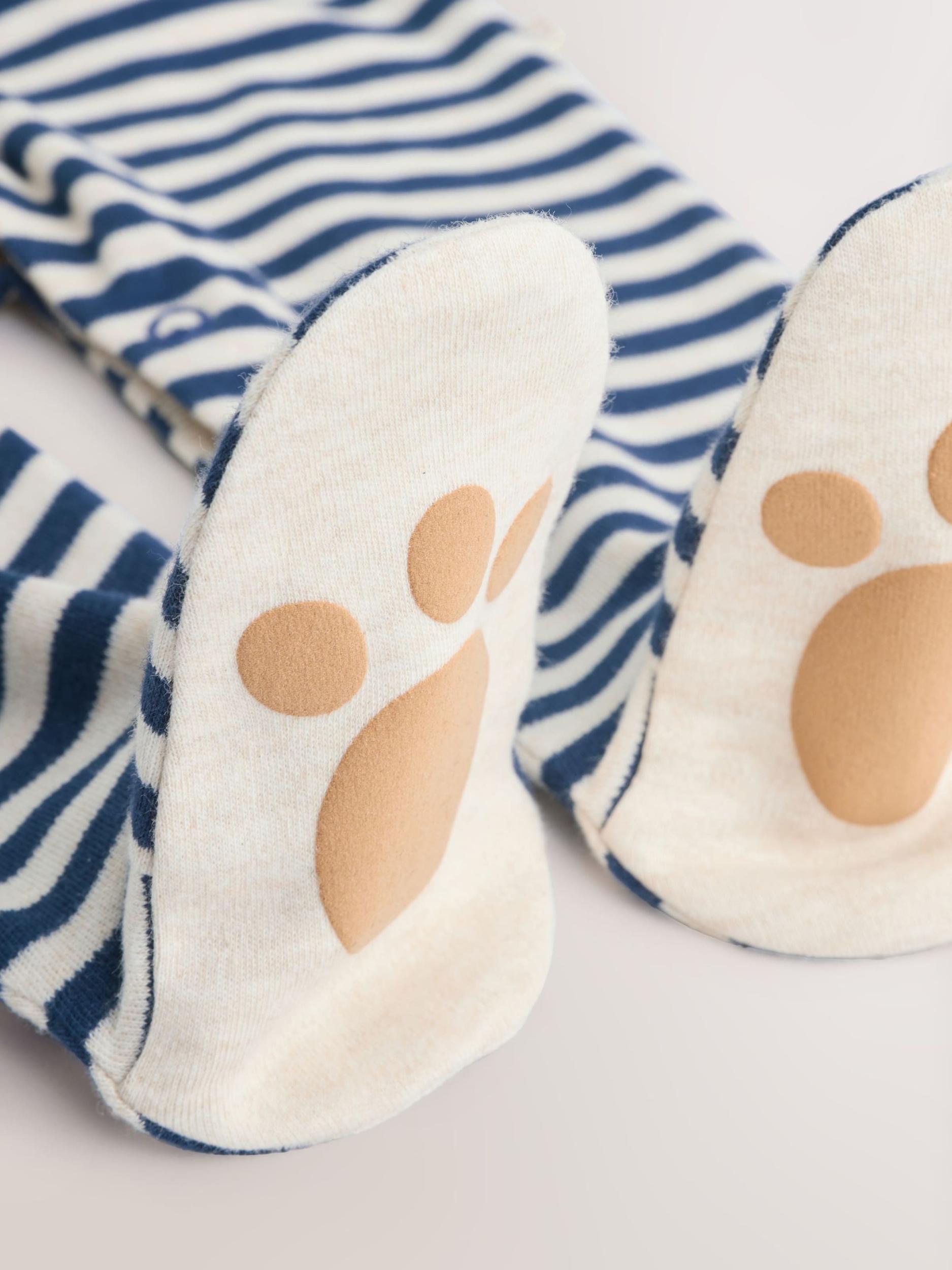 Next Πιτζάμα ναυτικό μπλε / καφέ / λευκό