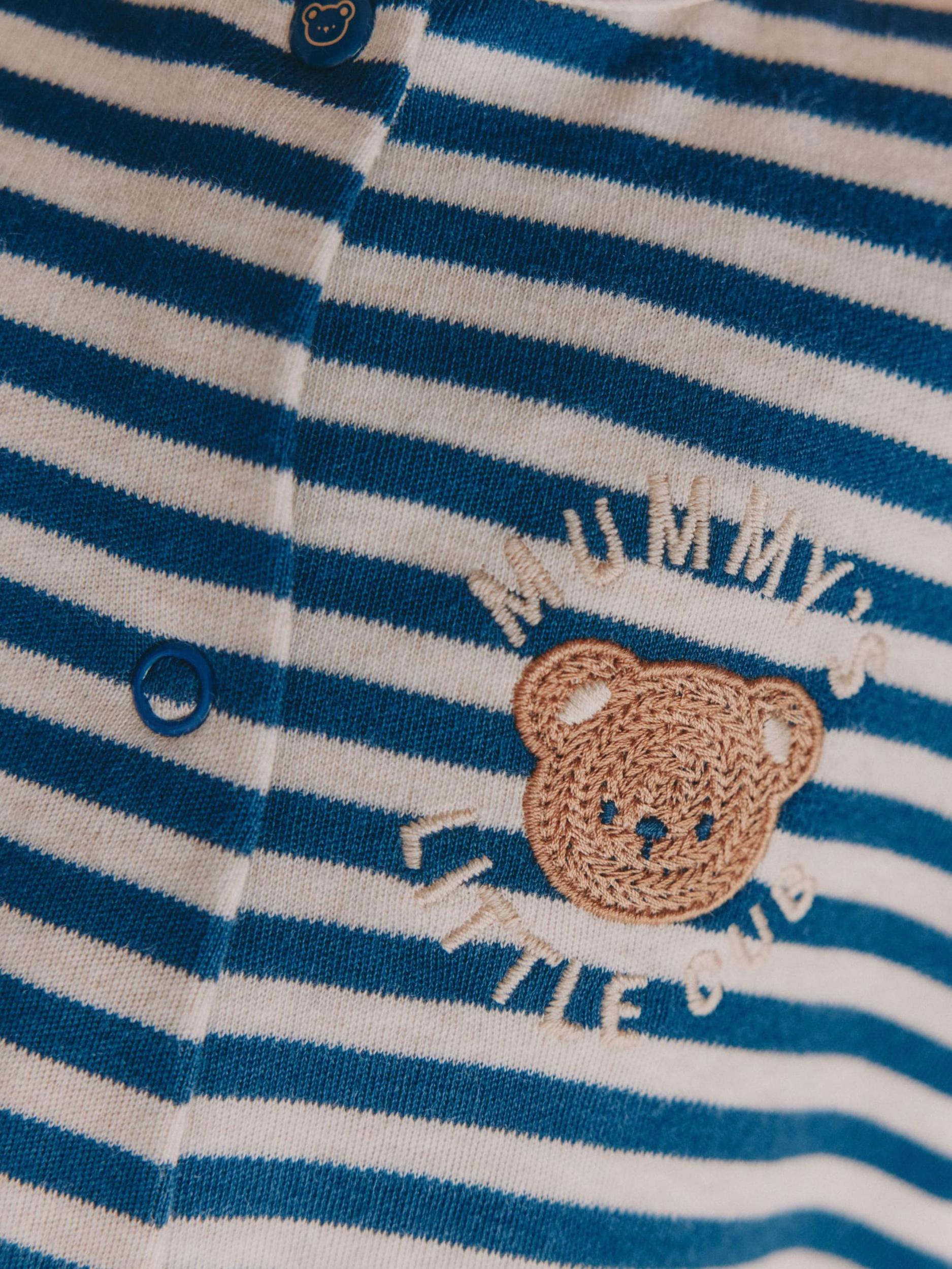 Next Πιτζάμα ναυτικό μπλε / καφέ / λευκό