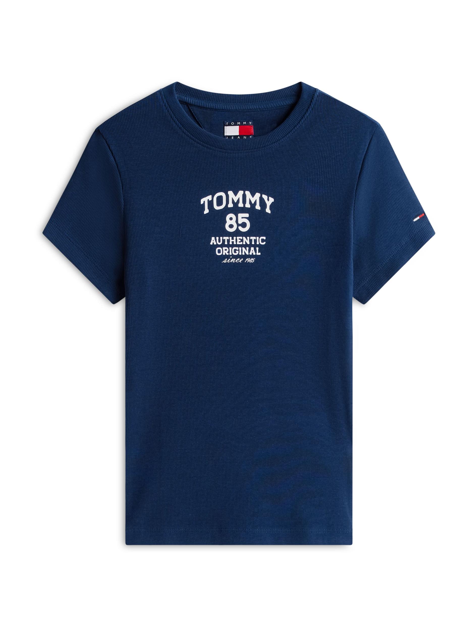 Tommy Jeans Μπλουζάκι ναυτικό μπλε / λευκό