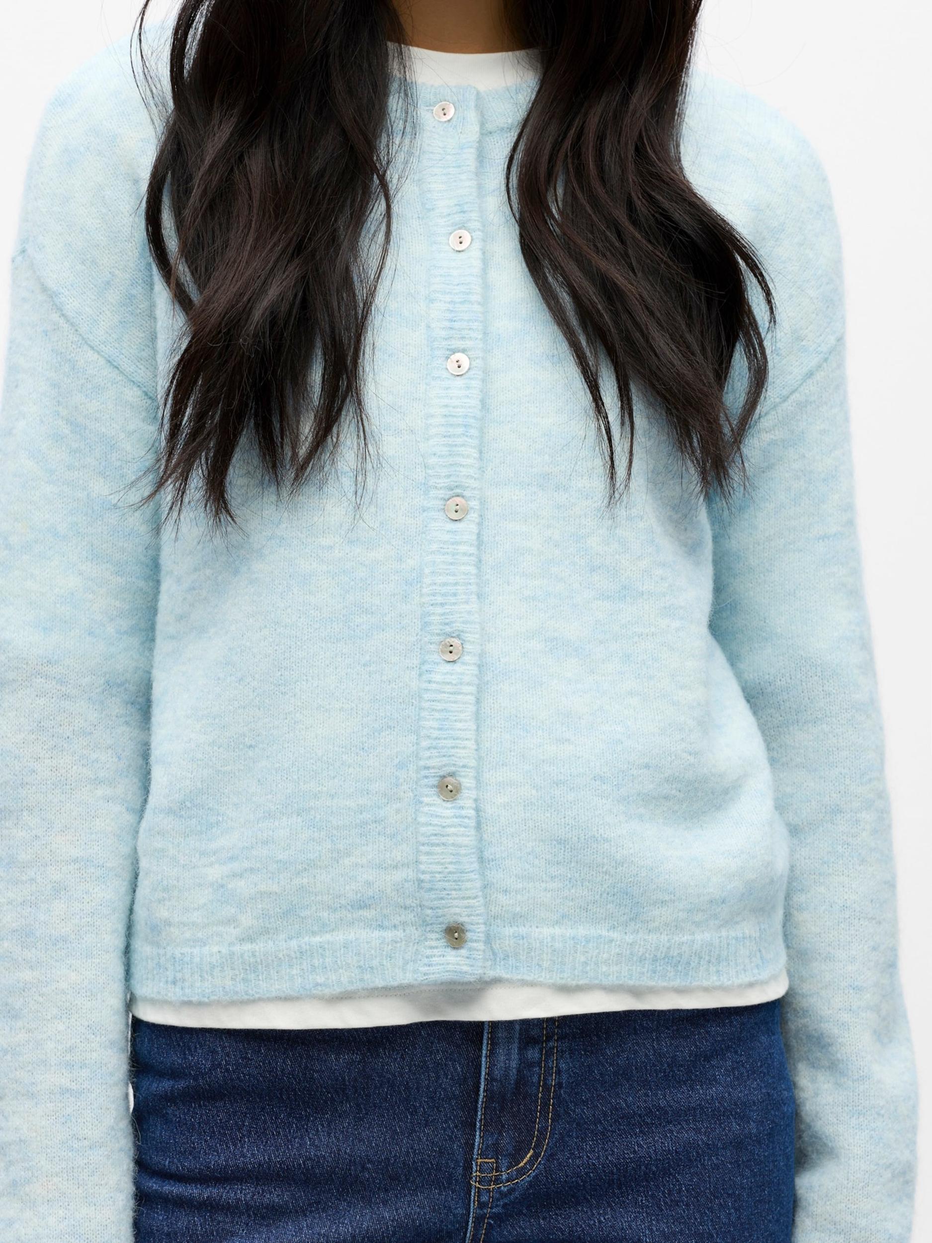 OBJECT Πλεκτή ζακέτα 'OBJAGATE' γαλάζιο