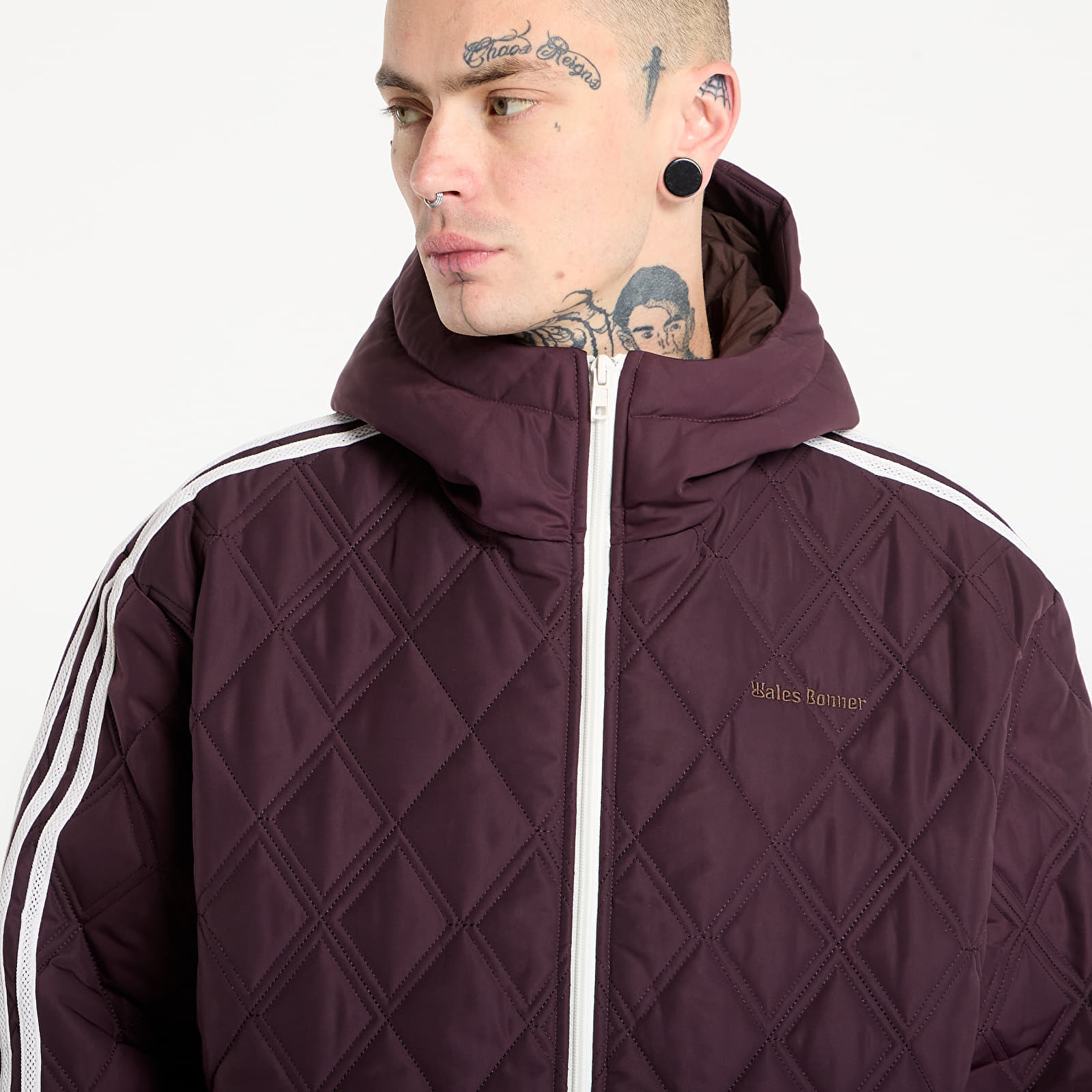 adidas Originals Μπουφάν adidas x Wales Bonner Quilted Jacket Shadow Maroon/ Yellow XL