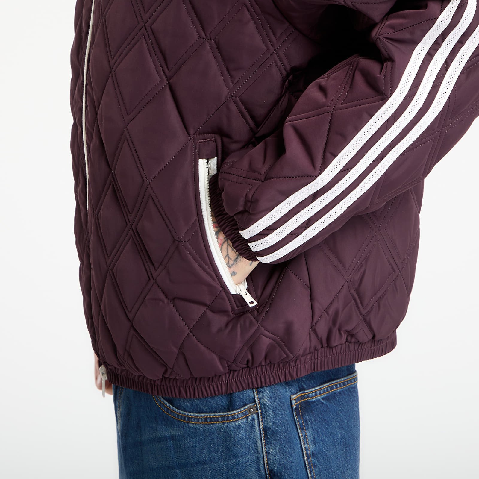 adidas Originals Μπουφάν adidas x Wales Bonner Quilted Jacket Shadow Maroon/ Yellow XL