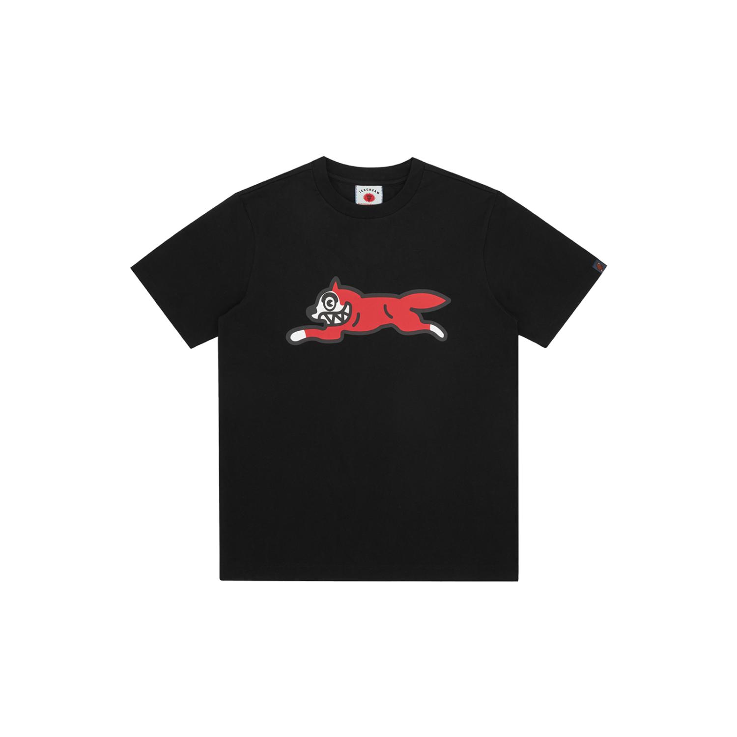 ICECREAM Runnig Dog Tee Black - Οι άνδρες - Κοντομάνικο μπλουζάκι ICECREAM - Μαύρος - IC23449-BLACK - Μέγεθος: XS