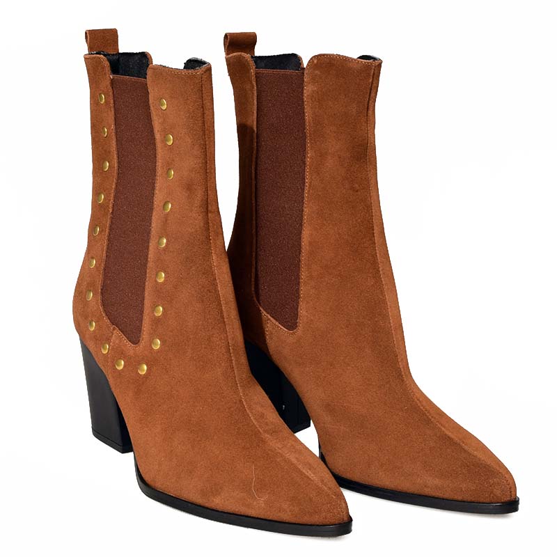 Γυναικεία Μποτάκια Marron 30681 Camel S.