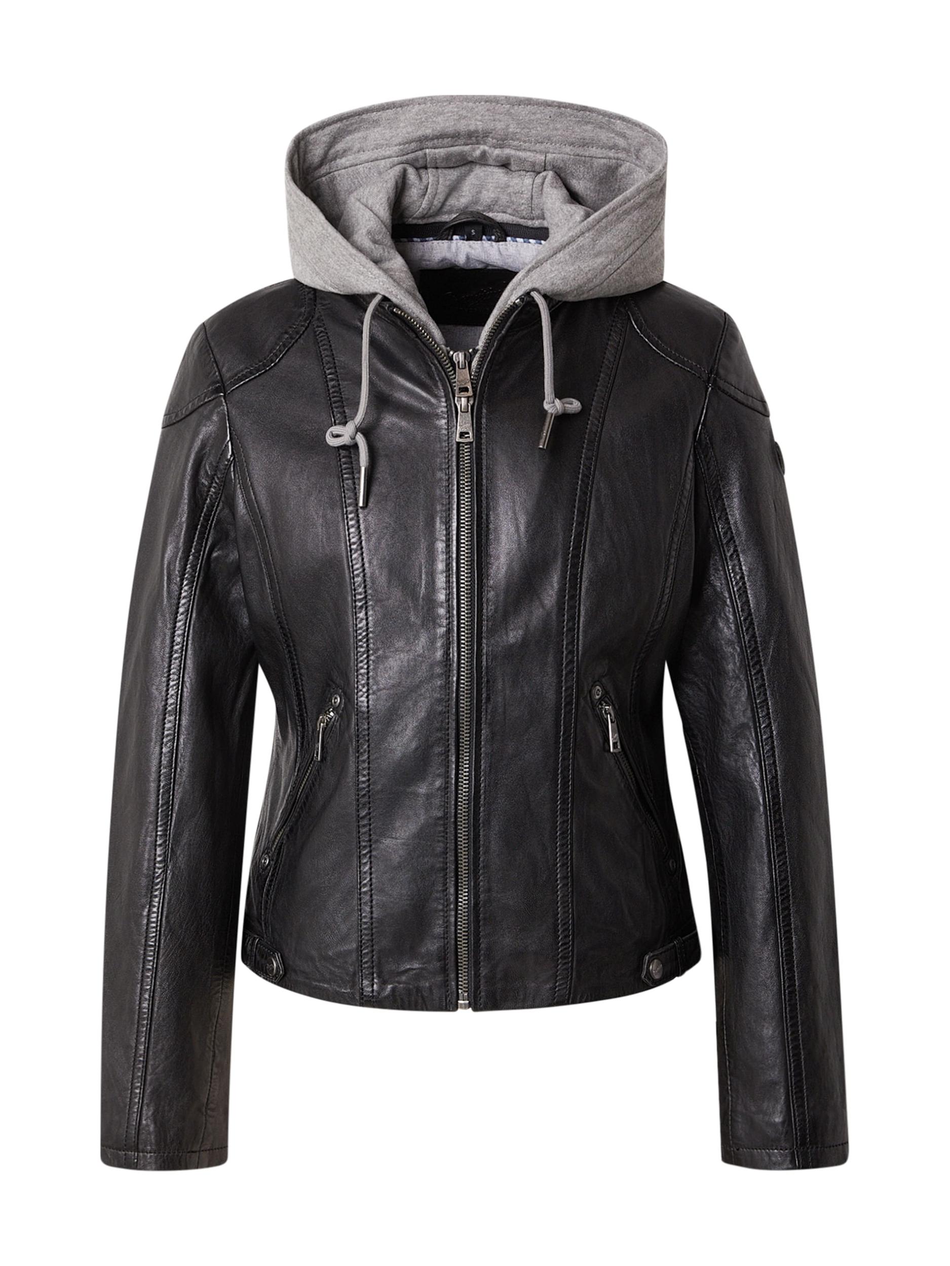 Mauritius Φθινοπωρινό και ανοιξιάτικο μπουφάν 'Ammy' ανοικτό γκρι / μαύρο