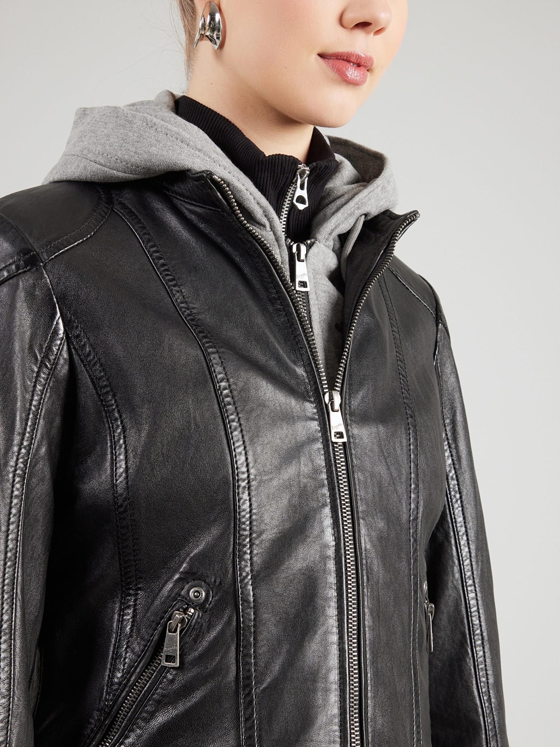 Mauritius Φθινοπωρινό και ανοιξιάτικο μπουφάν 'Ammy' ανοικτό γκρι / μαύρο