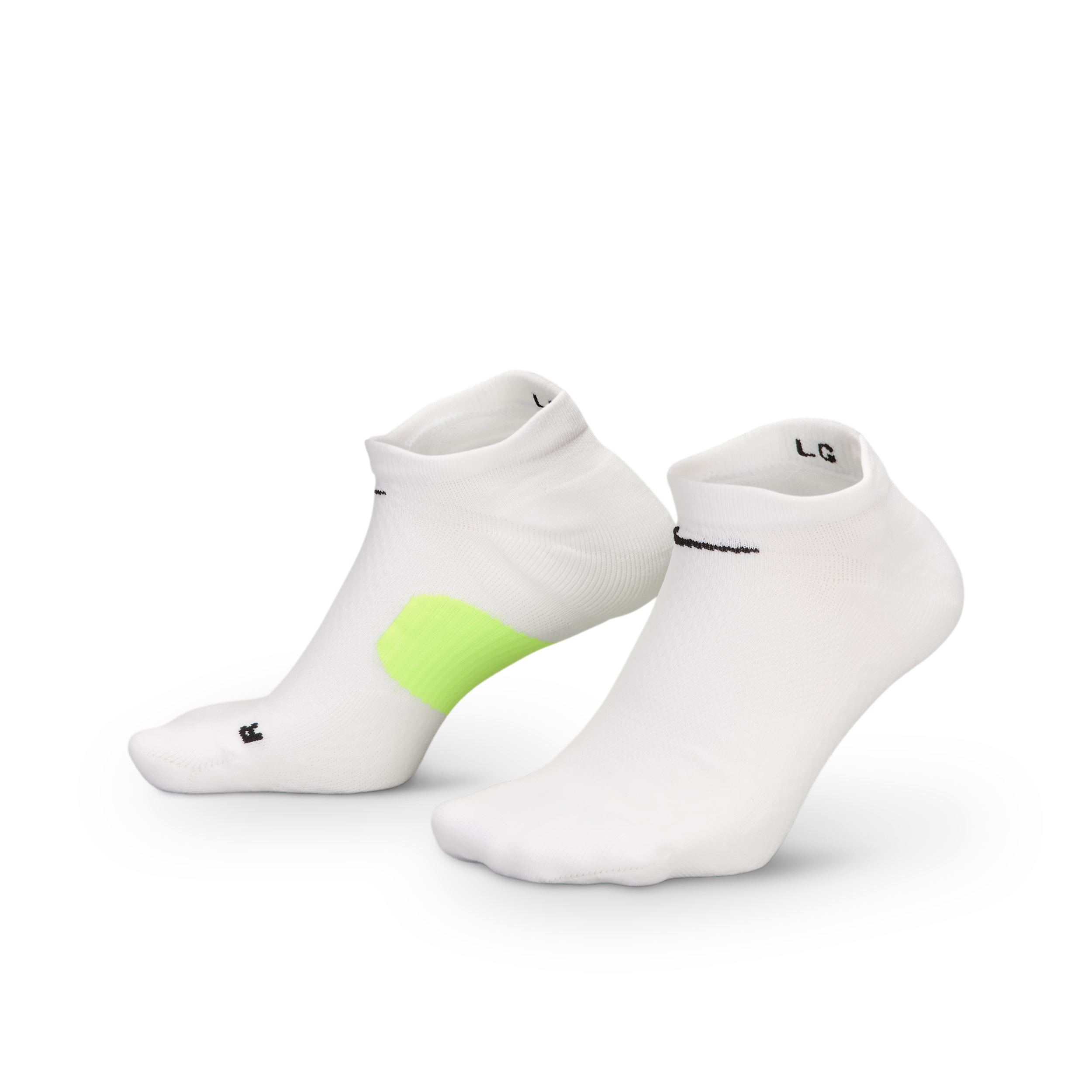 Nike Running Midweight No-Show Socks (1 Pair) - White