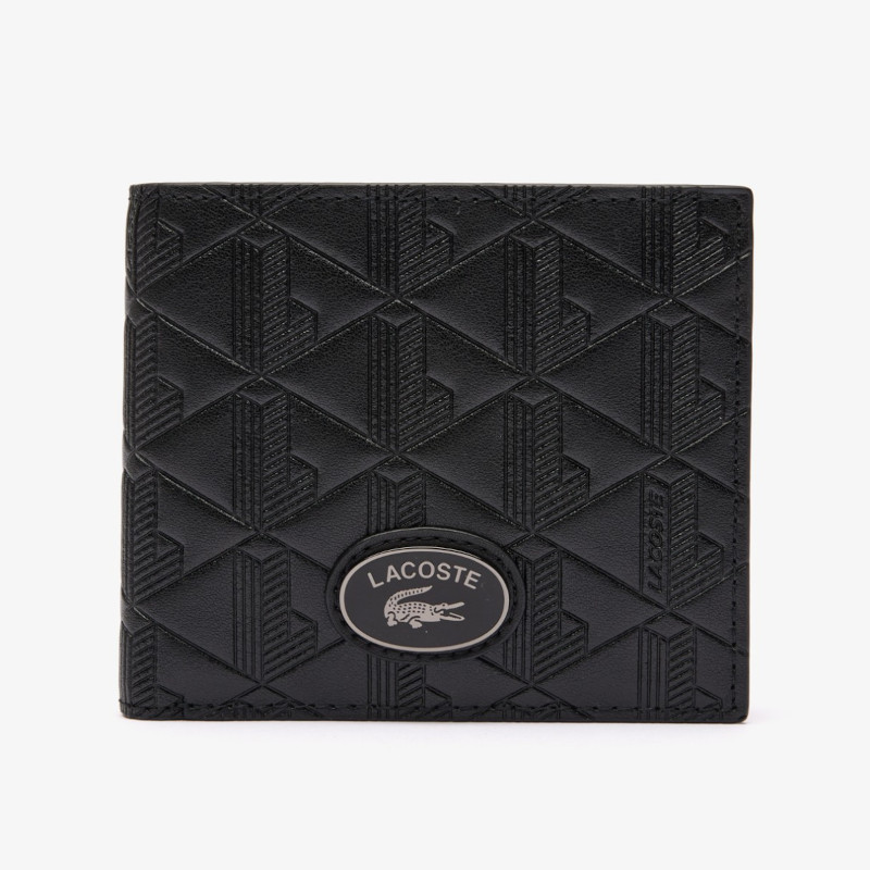 Ανδρικό Πορτοφόλι Lacoste Medium Monogram Billfold Black