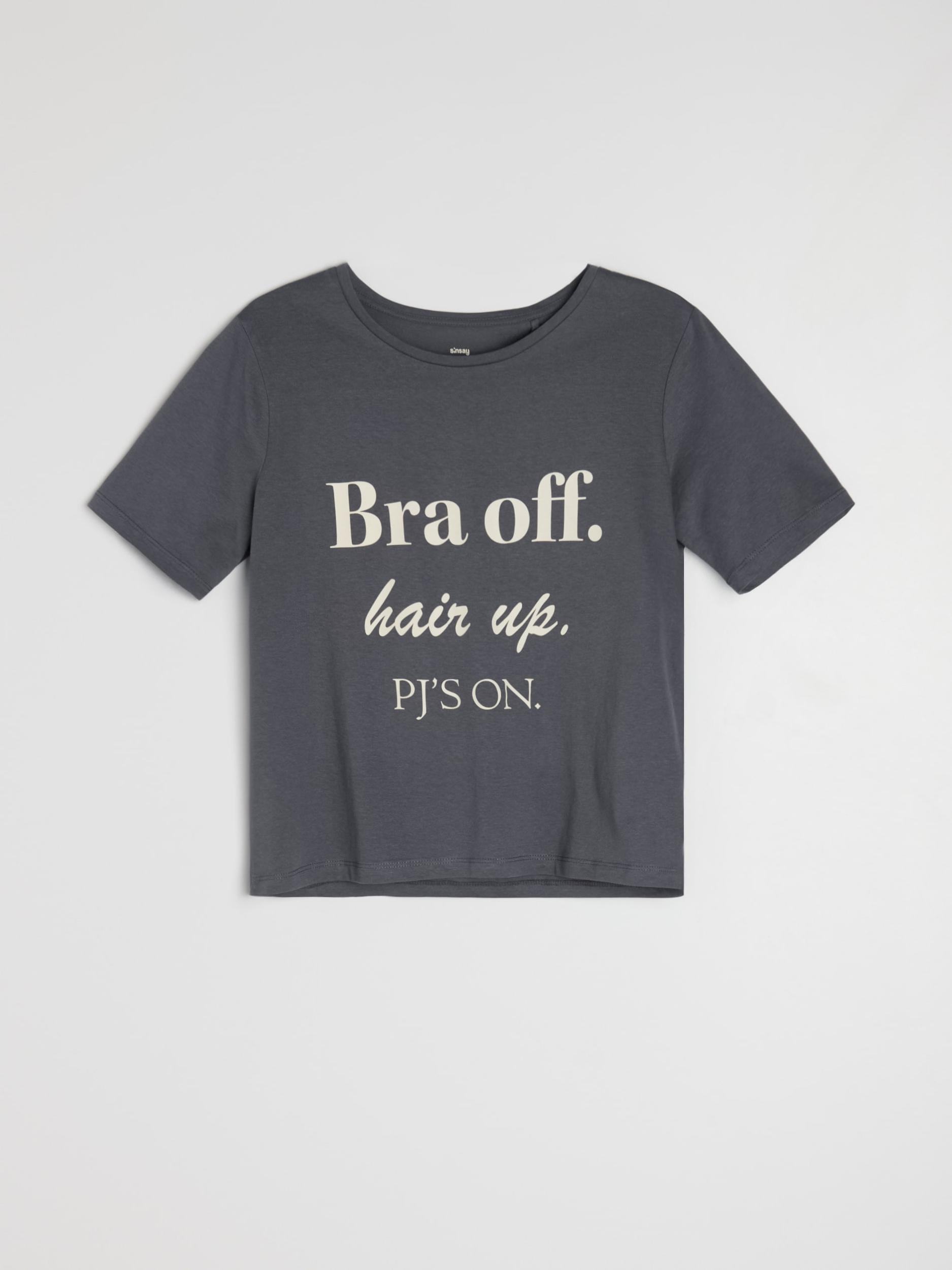 Sinsay - Βαμβακερή πιτζάμα δύο τεμαχίων - σκουρο γκρι