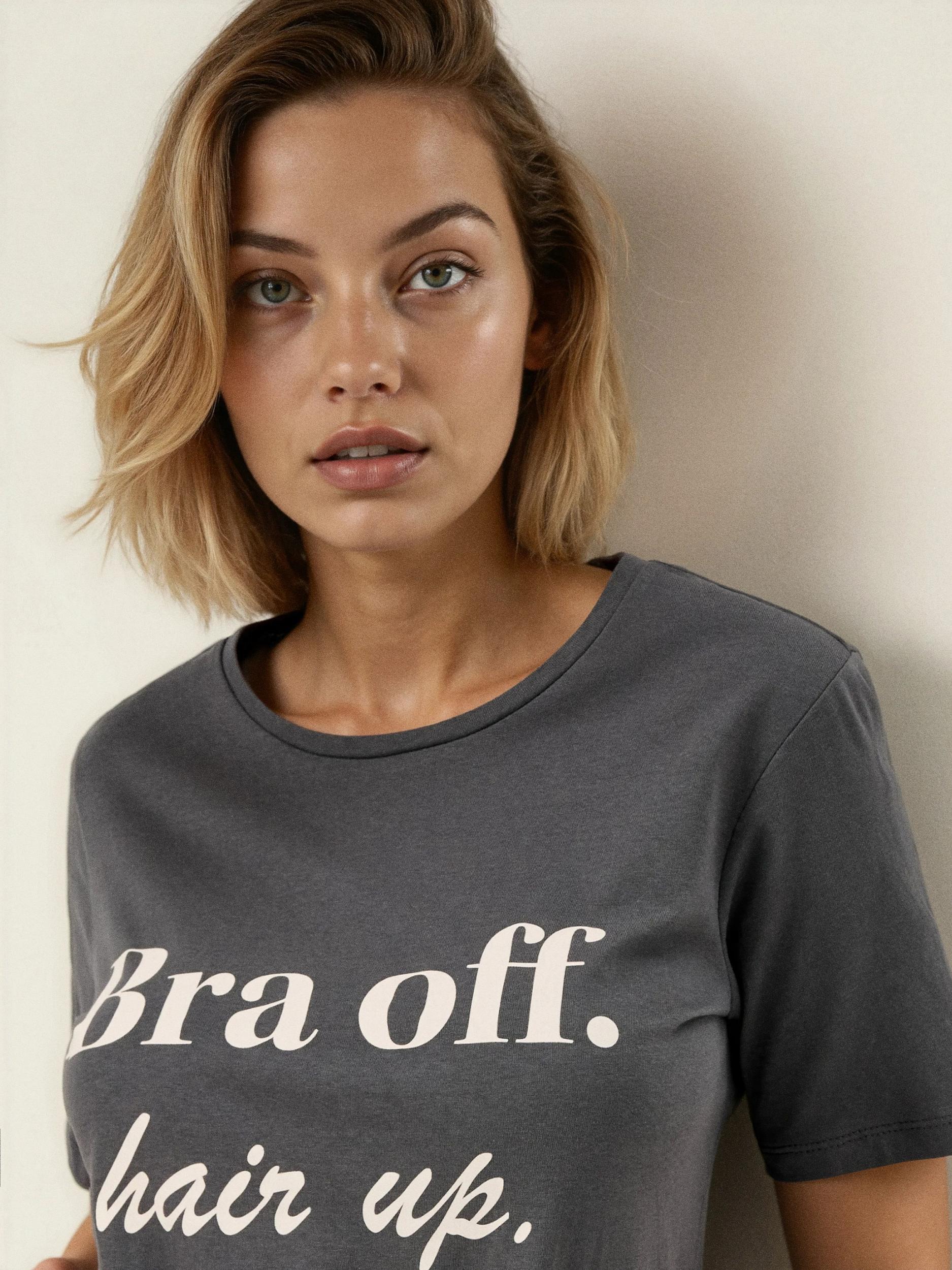 Sinsay - Βαμβακερή πιτζάμα δύο τεμαχίων - σκουρο γκρι