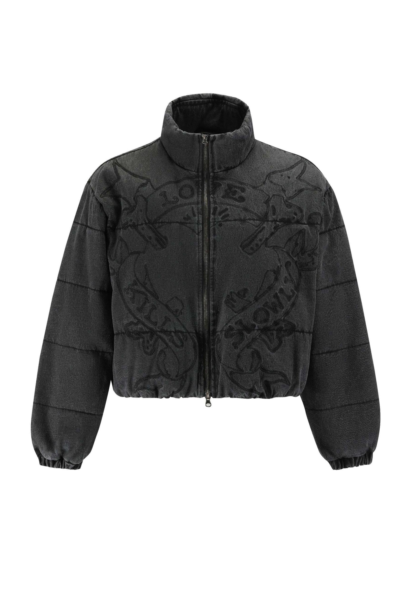 Ed Hardy Χειμερινό μπουφάν 'Love Kills' μαύρο ντένιμ