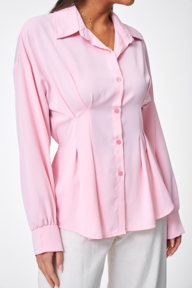DeCoro Πουκάμισο με Δέσιμο - ΡΟΖ