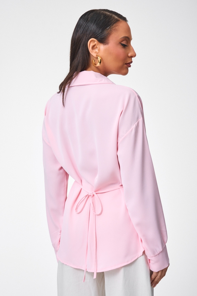 DeCoro Πουκάμισο με Δέσιμο - ΡΟΖ