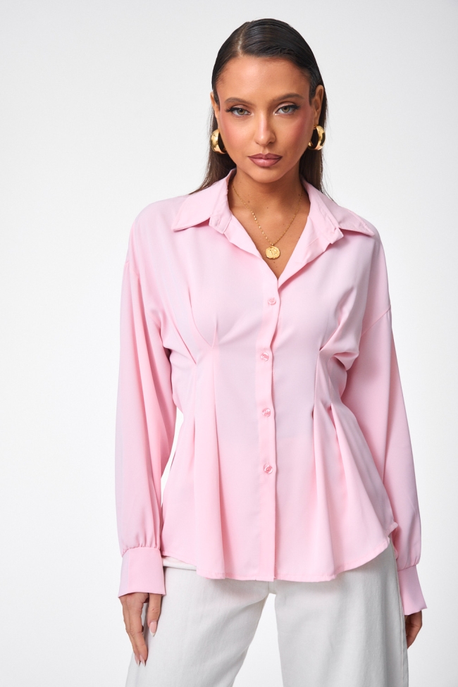 DeCoro Πουκάμισο με Δέσιμο - ΡΟΖ