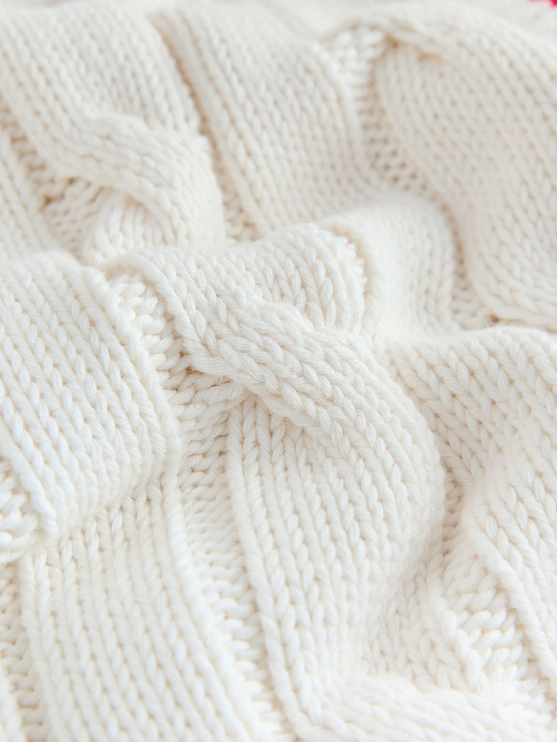 Next Πλεκτή ζακέτα αιματί / λευκό