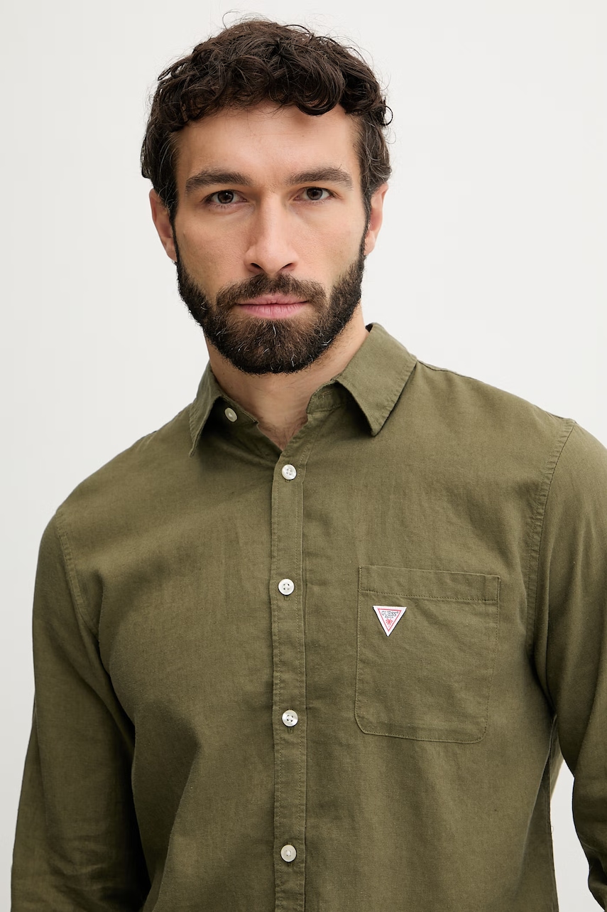 Guess πουκάμισο Ανδρικό λινό