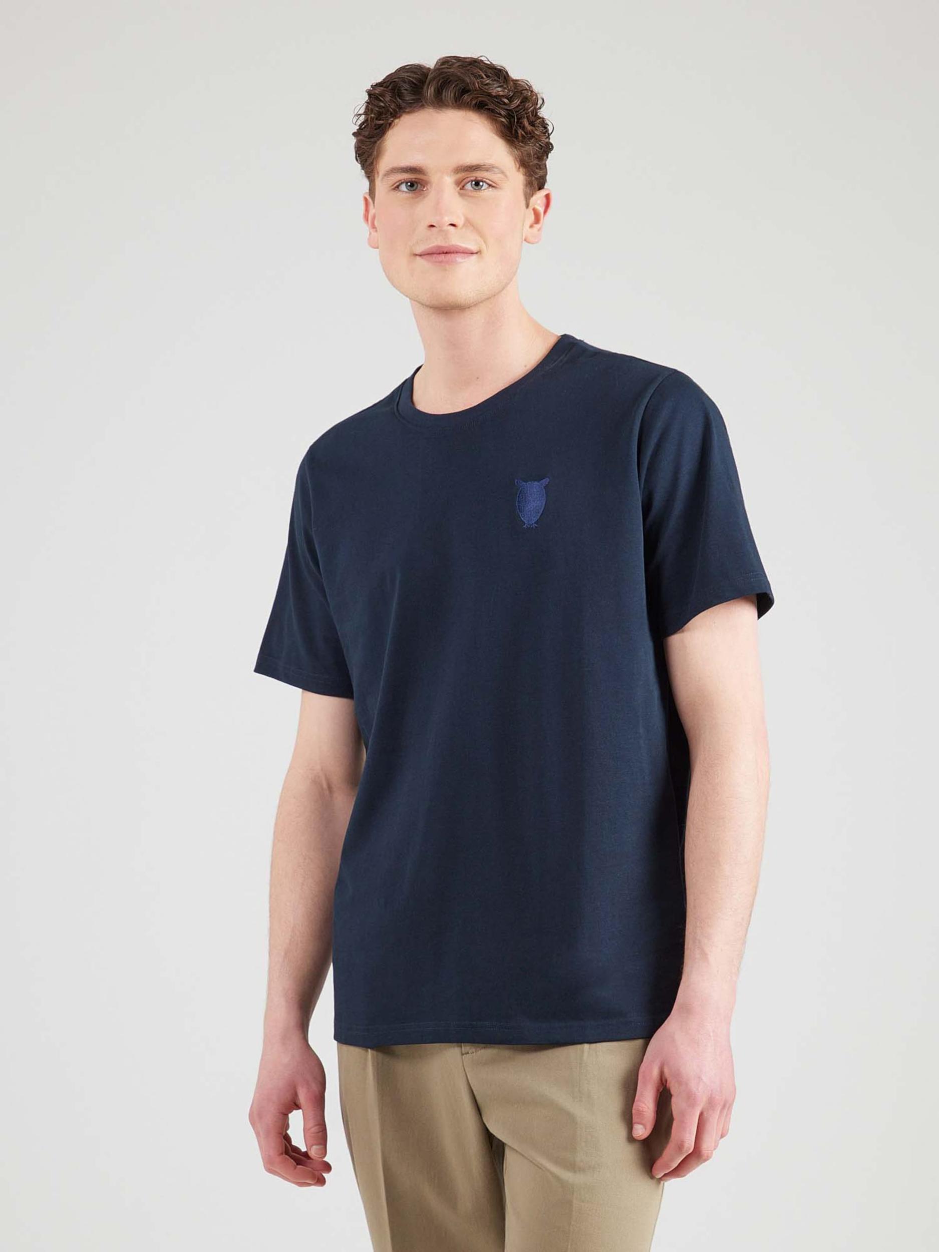 KnowledgeCotton Apparel Μπλουζάκι ναυτικό μπλε