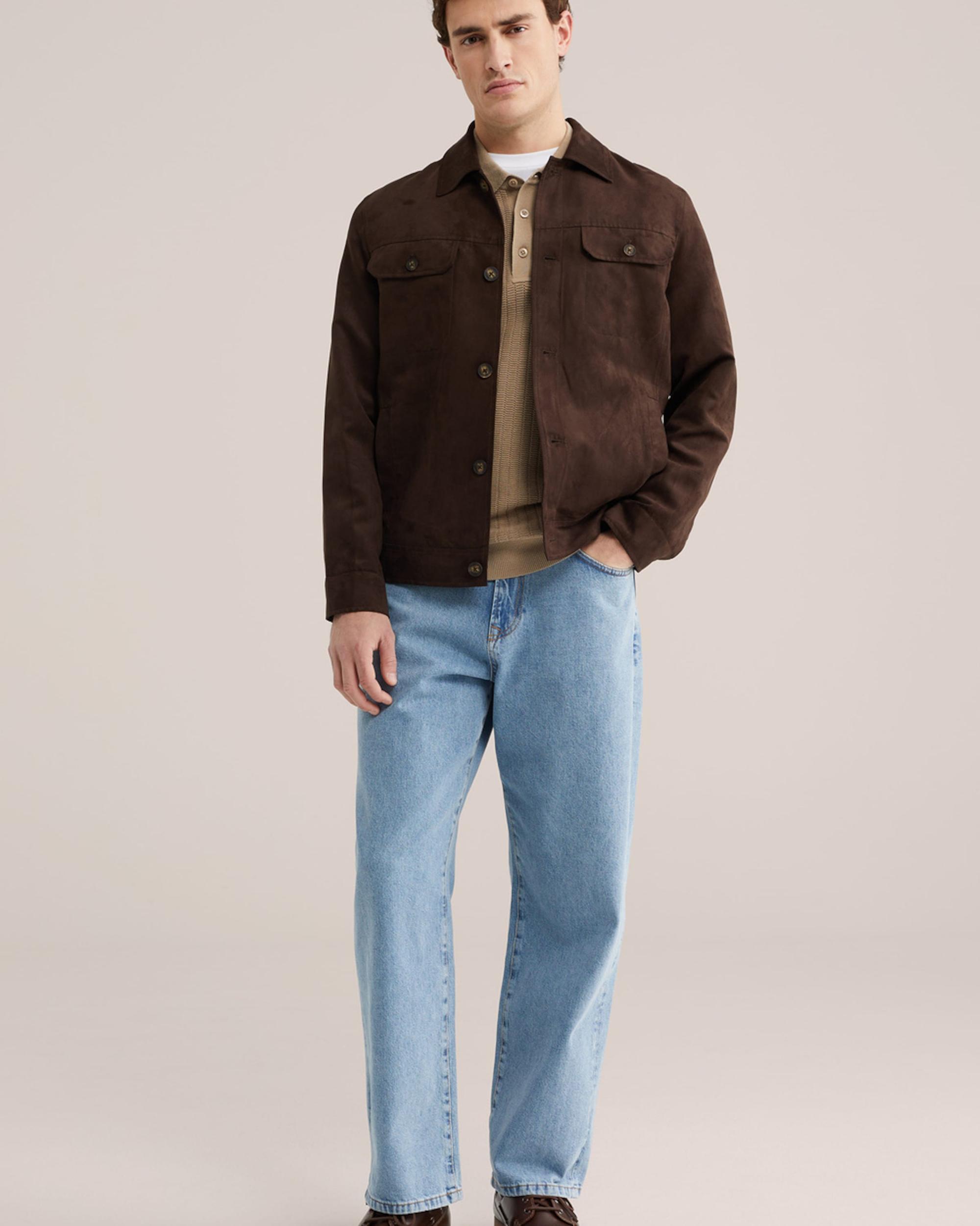 WE Fashion Φθινοπωρινό και ανοιξιάτικο μπουφάν σκούρο καφέ