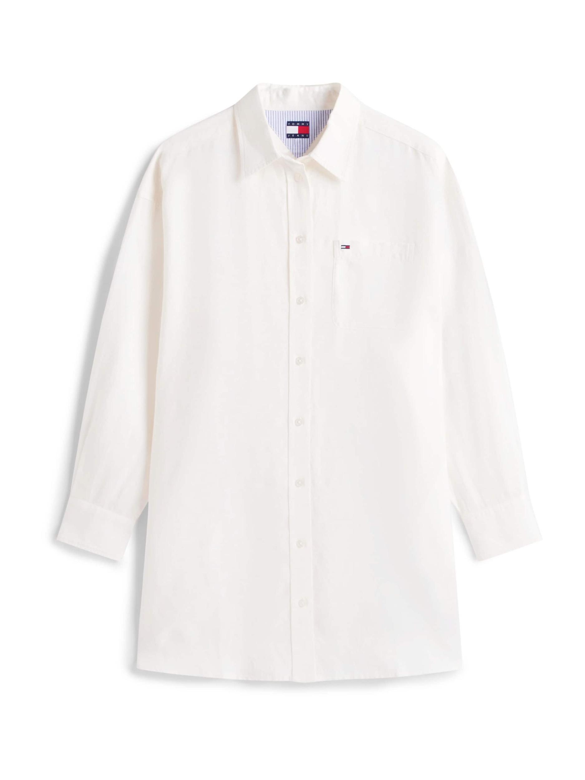 Tommy Jeans Μπλουζοφόρεμα λευκό