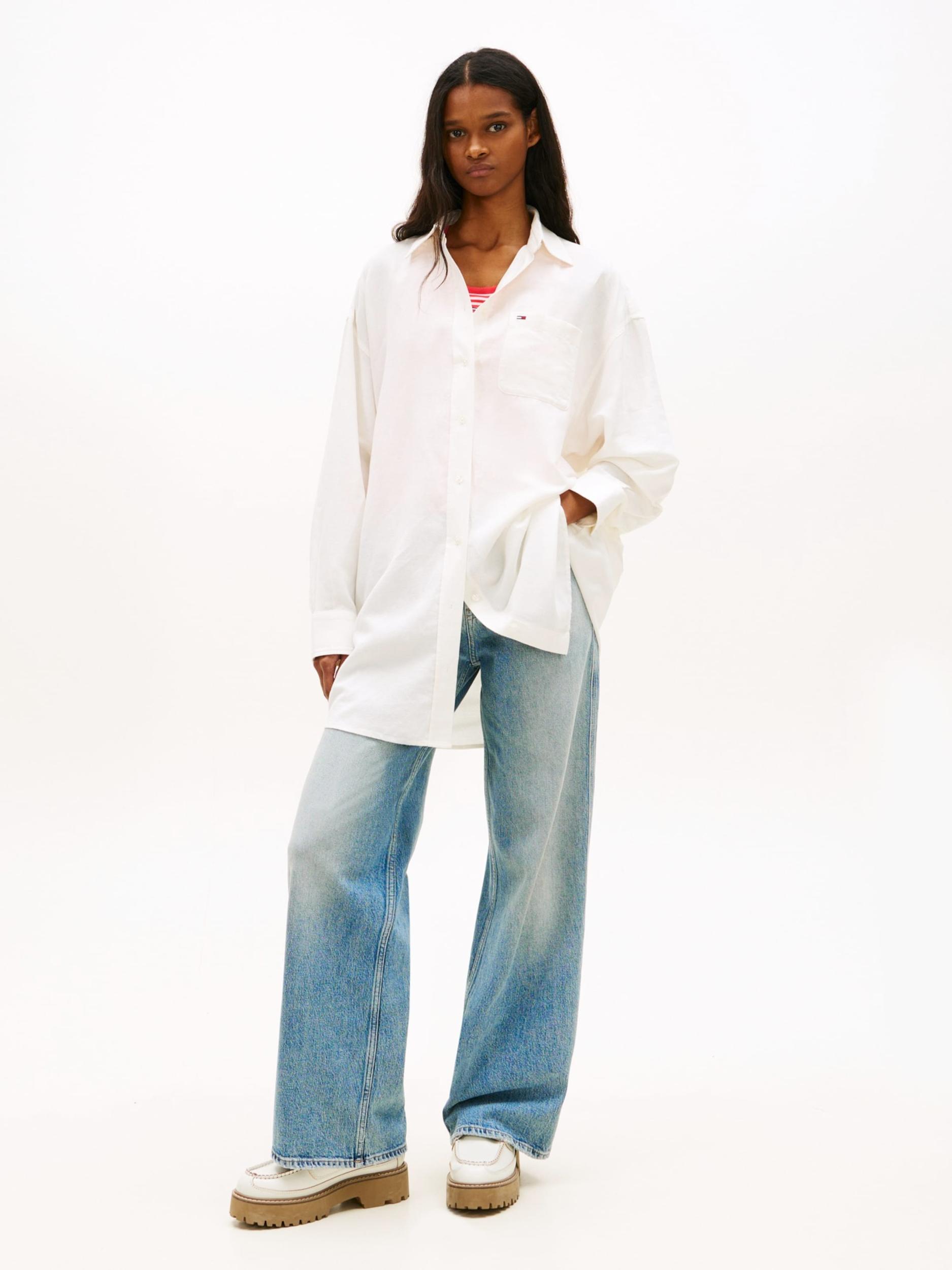 Tommy Jeans Μπλουζοφόρεμα λευκό