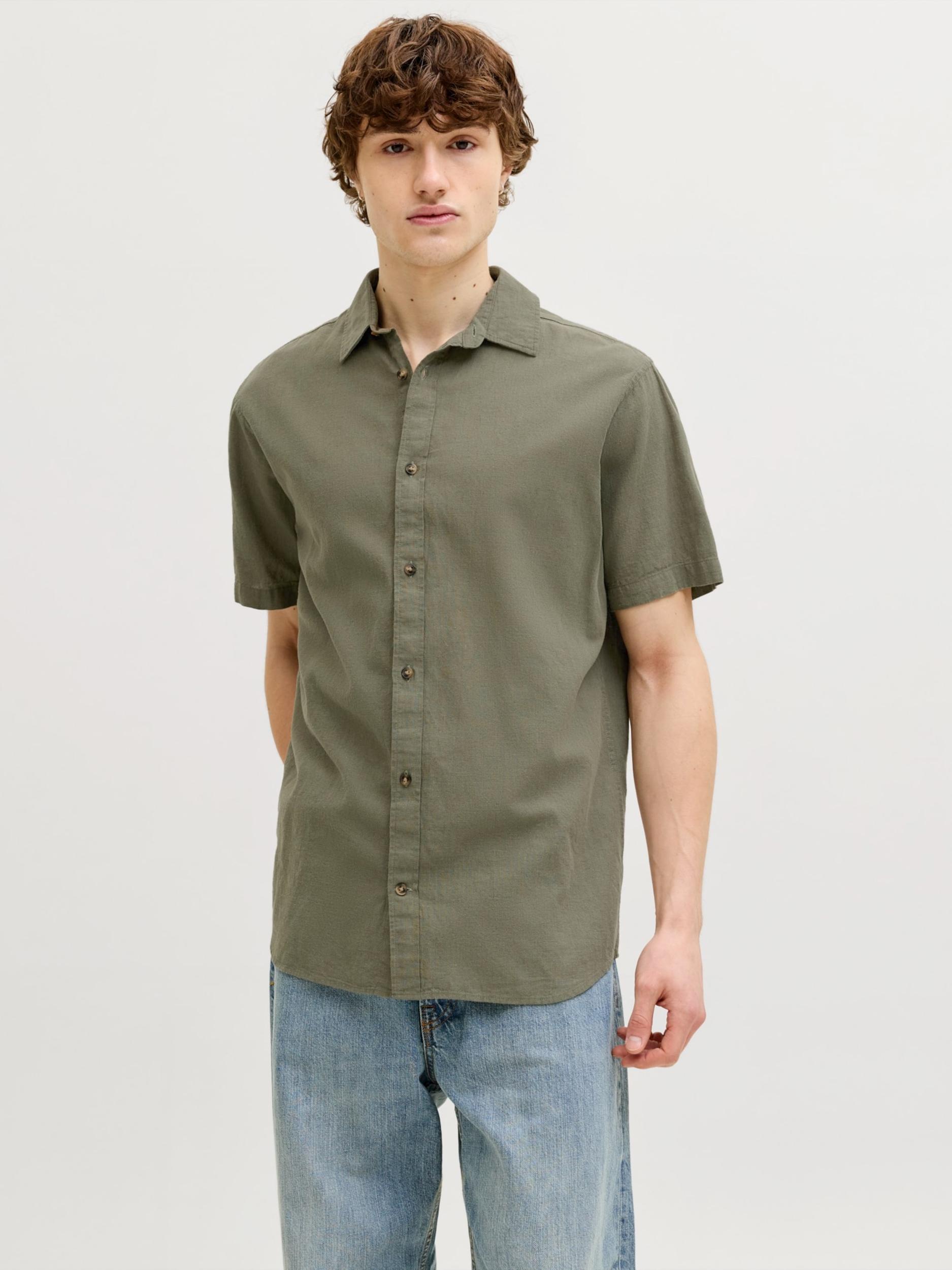JACK & JONES Πουκάμισο 'JJESummer' λαδί