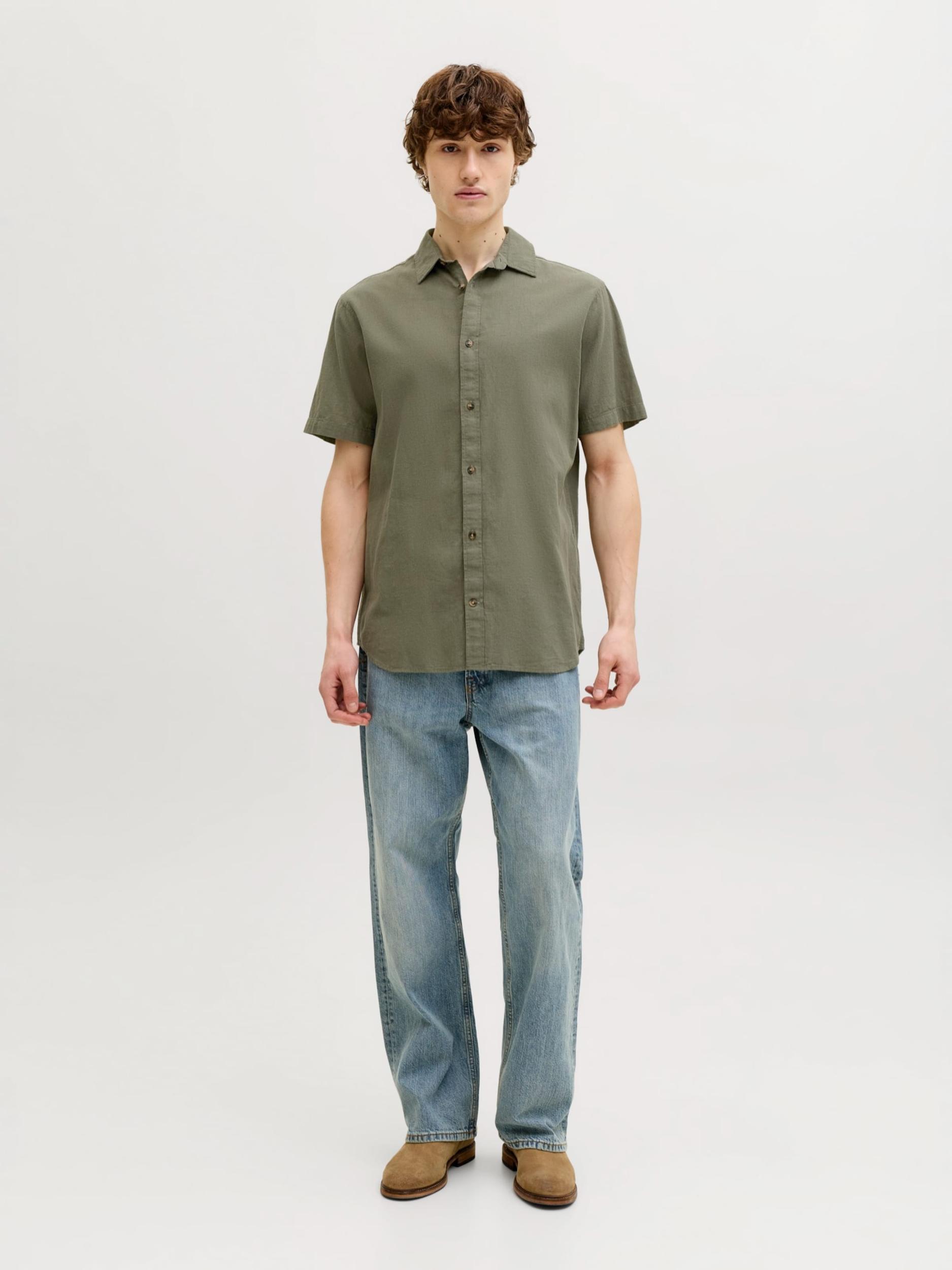 JACK & JONES Πουκάμισο 'JJESummer' λαδί