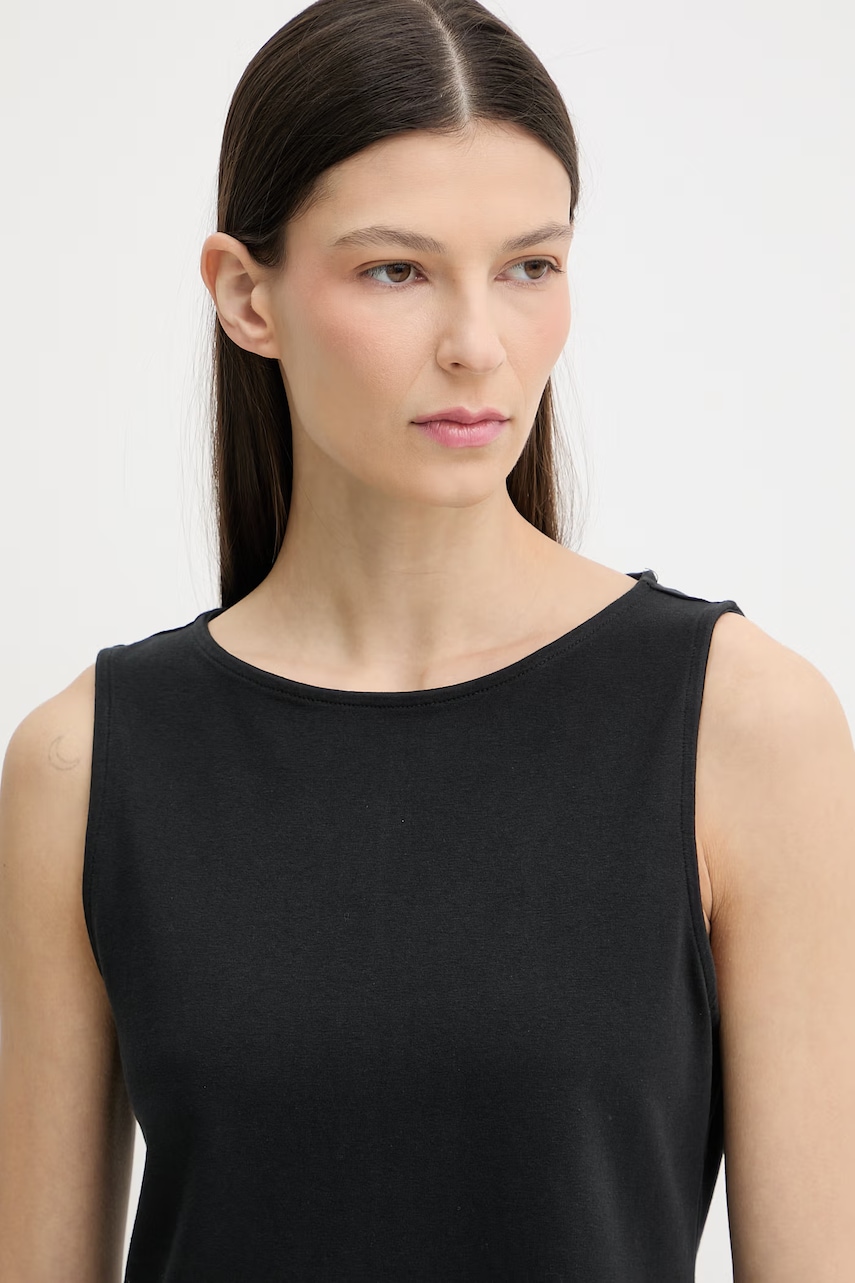 Levi's μικρό μαύρο φόρεμα βαμβακερό με ελαστάν KNIT (T3 OVERDEV)