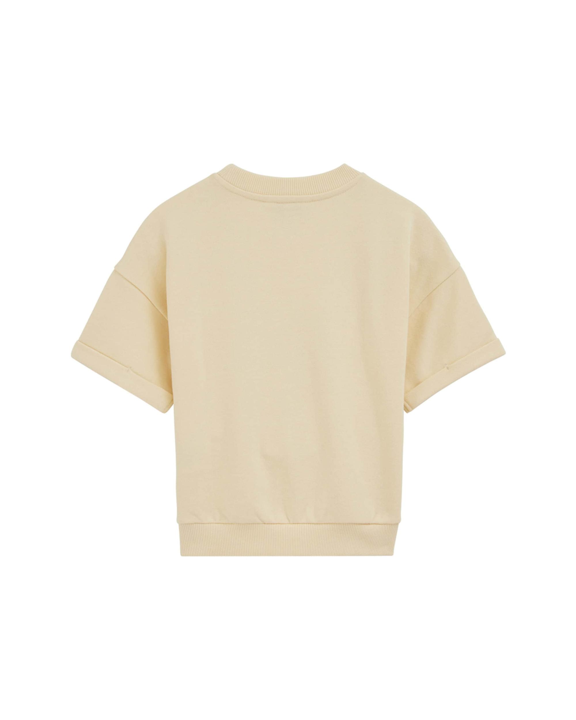 WE Fashion Μπλούζα φούτερ κίτρινο / ανοικτό κίτρινο / σκούρο πορτοκαλί / λευκό