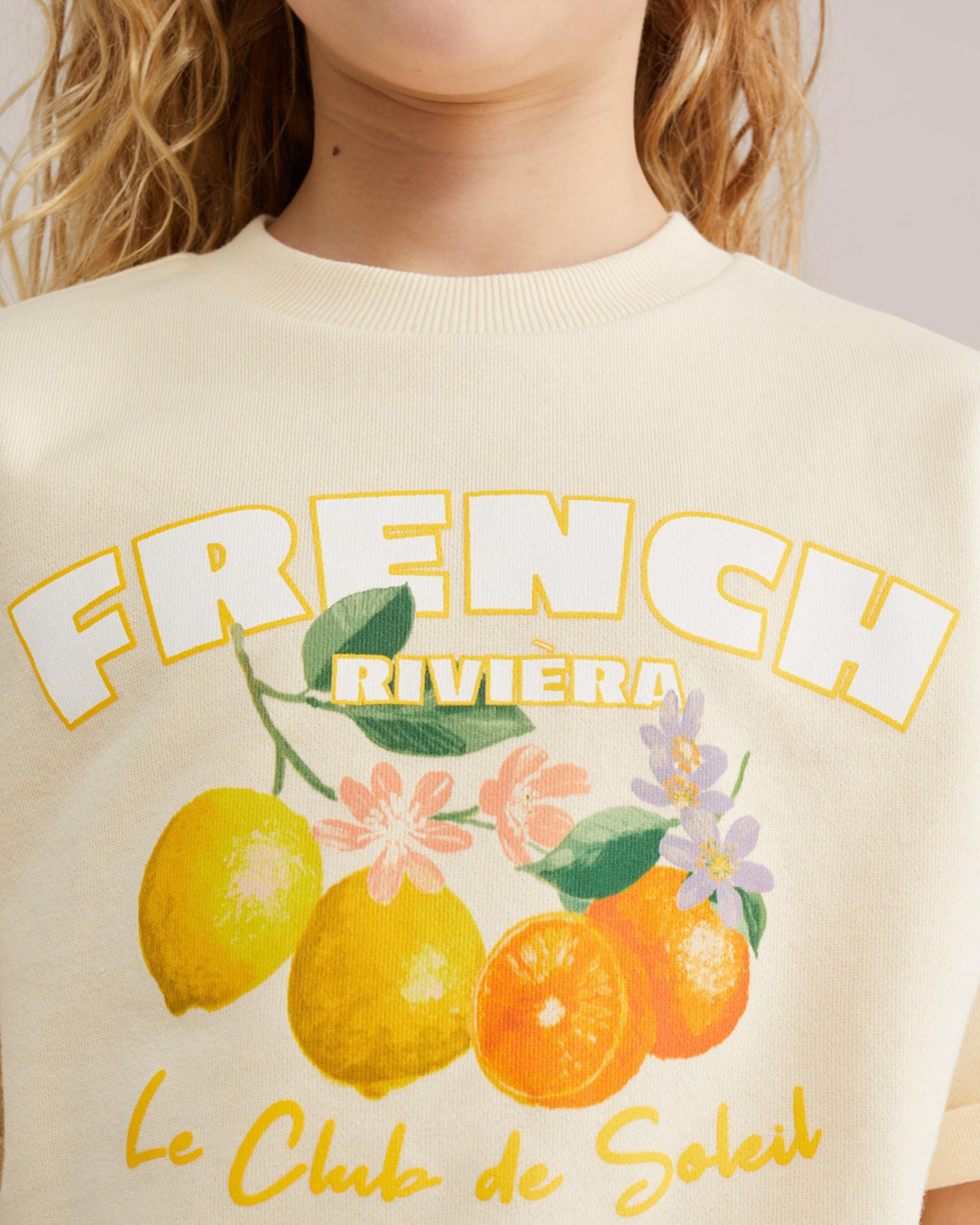 WE Fashion Μπλούζα φούτερ κίτρινο / ανοικτό κίτρινο / σκούρο πορτοκαλί / λευκό