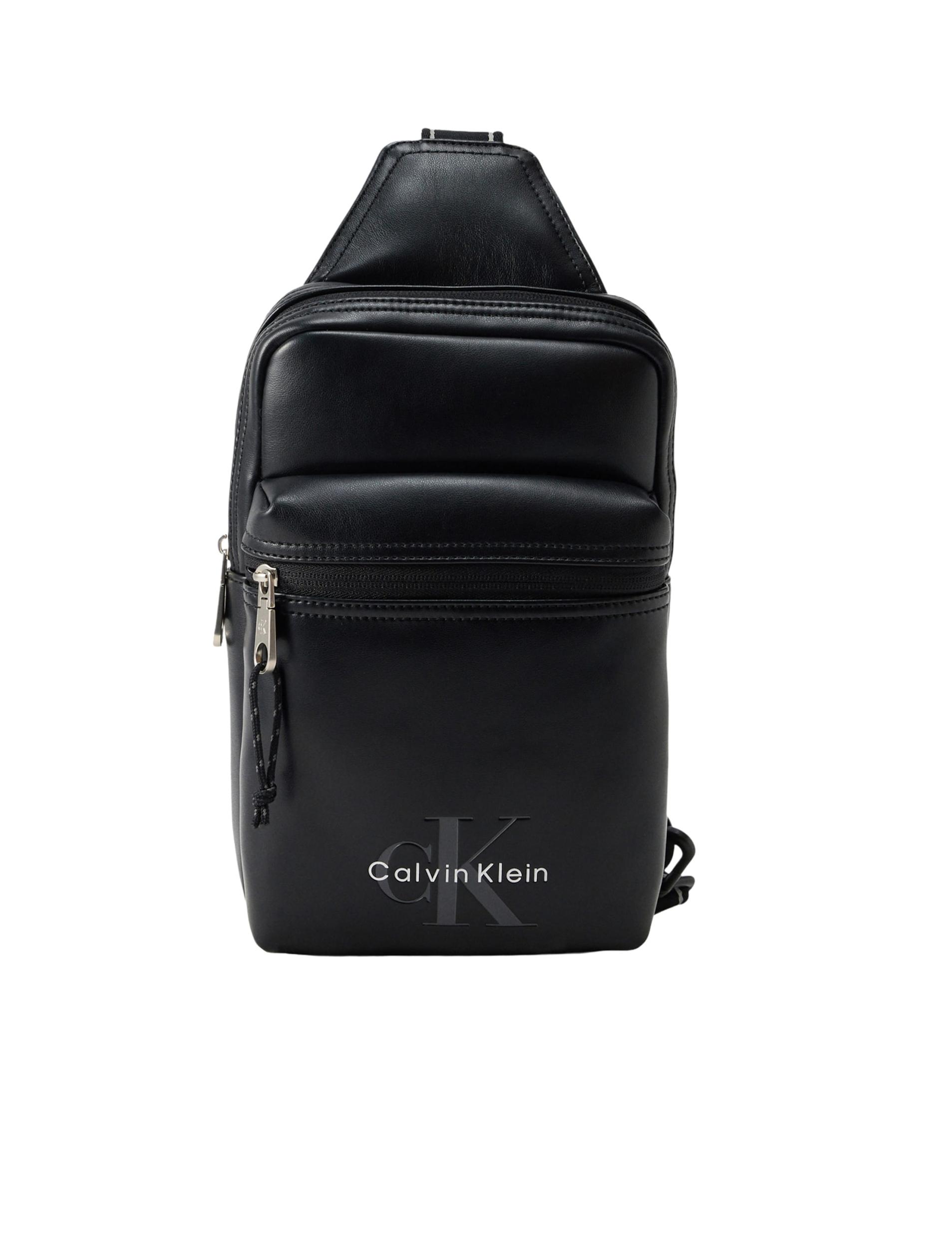 Calvin Klein Τσάντα ώμου σκούρο γκρι / μαύρο / λευκό