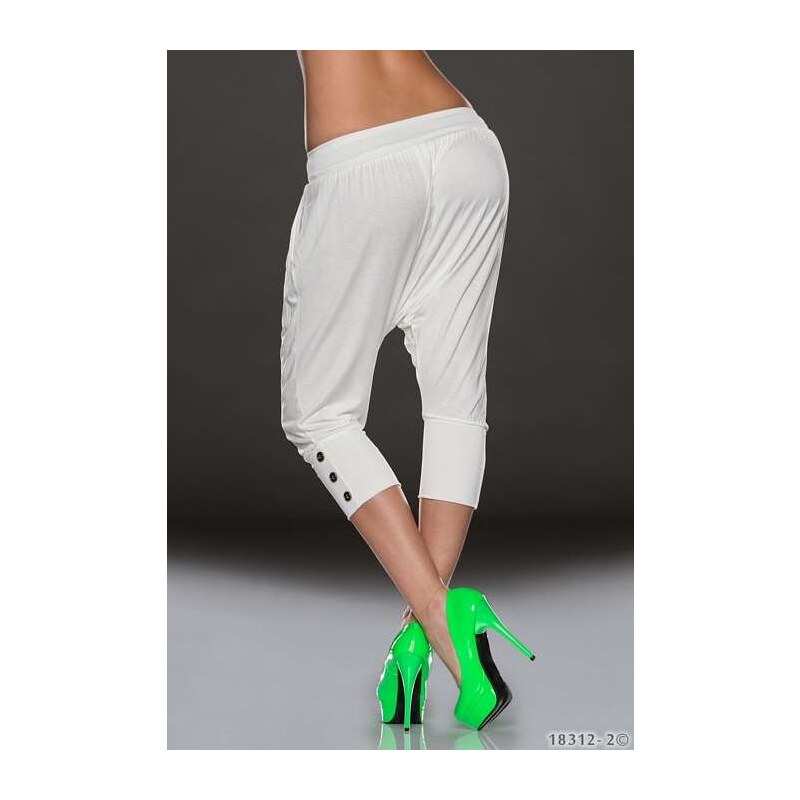 Queen Fashion Μοντέρνο Harem παντελόνι - 'Ασπρο 50914