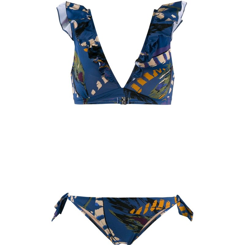 Emmanuela Swimwear Ioanna ruffled bikini Blue GLAMI.gr