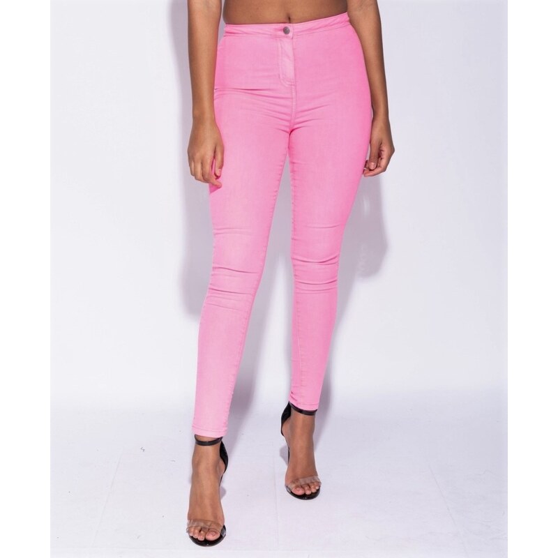 Parisian Denim παντελόνι ροζ συσφικτικό - XS