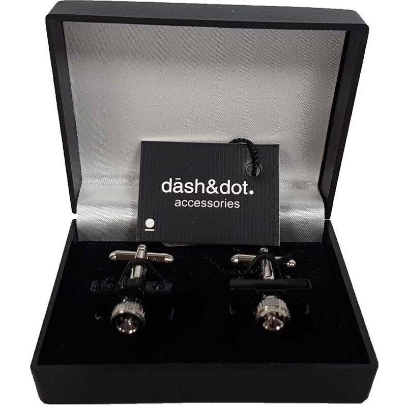 Dash&Dot - 3604-03 - Silver - Μανικετόκουμπα