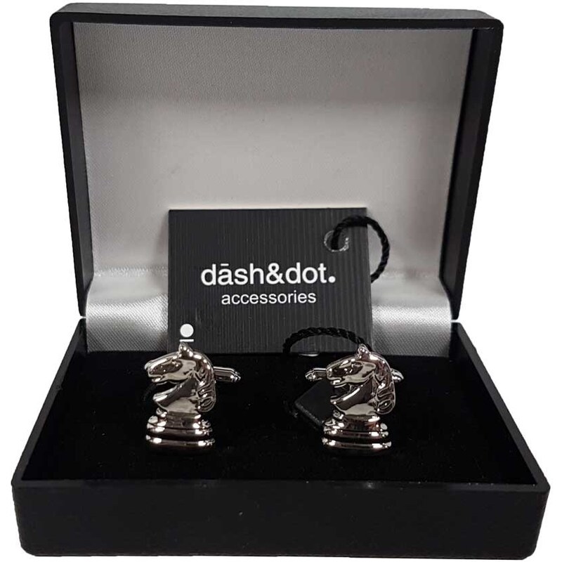 Dash&Dot - 3601-03 - Silver - Μανικετόκουμπα