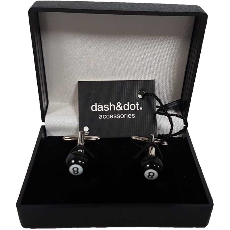 Dash&Dot - 3604-02 - Black - Μανικετόκουμπα
