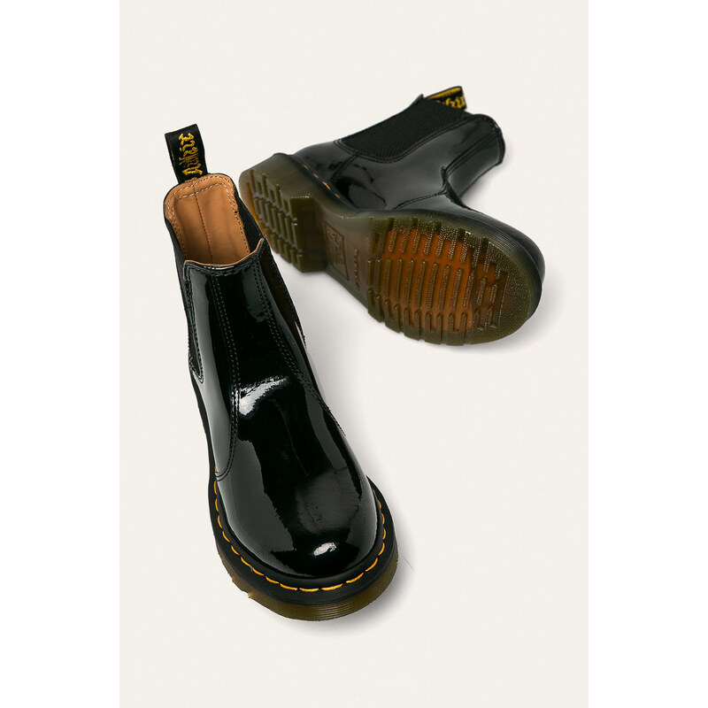 Δερμάτινες μπότες τσέλσι Dr. Martens 2976 γυναικεία, χρώμα μαύρο