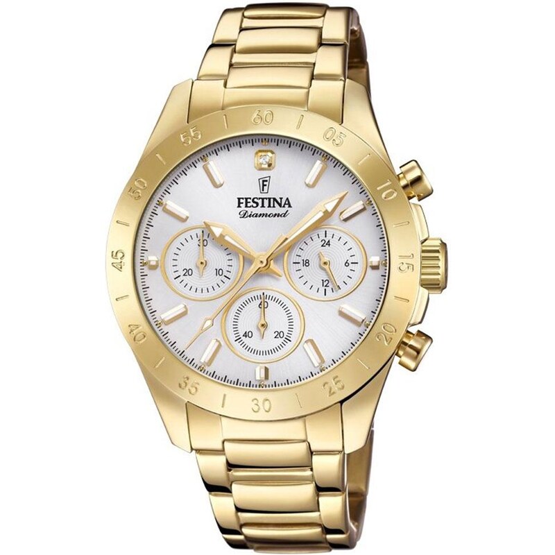 FESTINA Ladies Chronograph - F20400/1 , Gold case with Stainless Steel Bracelet