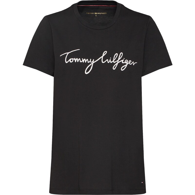 TOMMY HILFIGER Μπλουζάκι 'Heritage' μαύρο / λευκό