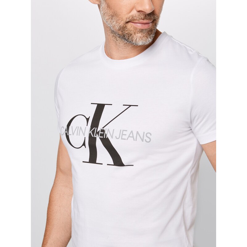 Calvin Klein Jeans Μπλουζάκι πέτρα / μαύρο / λευκό