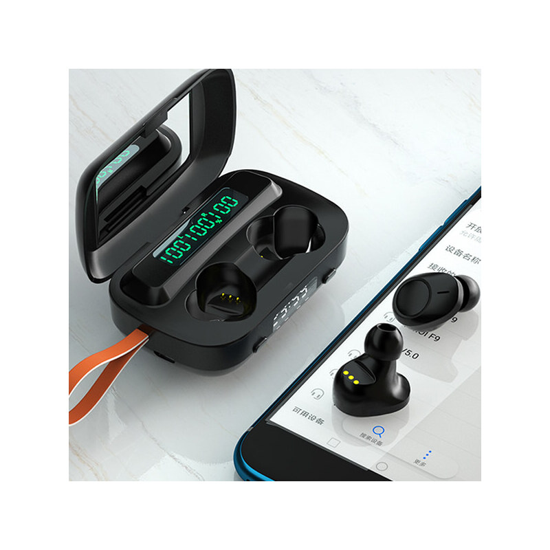 OEM Bluetooth ακουστικά ZTX M13 Black - Powerbank 2000mAh