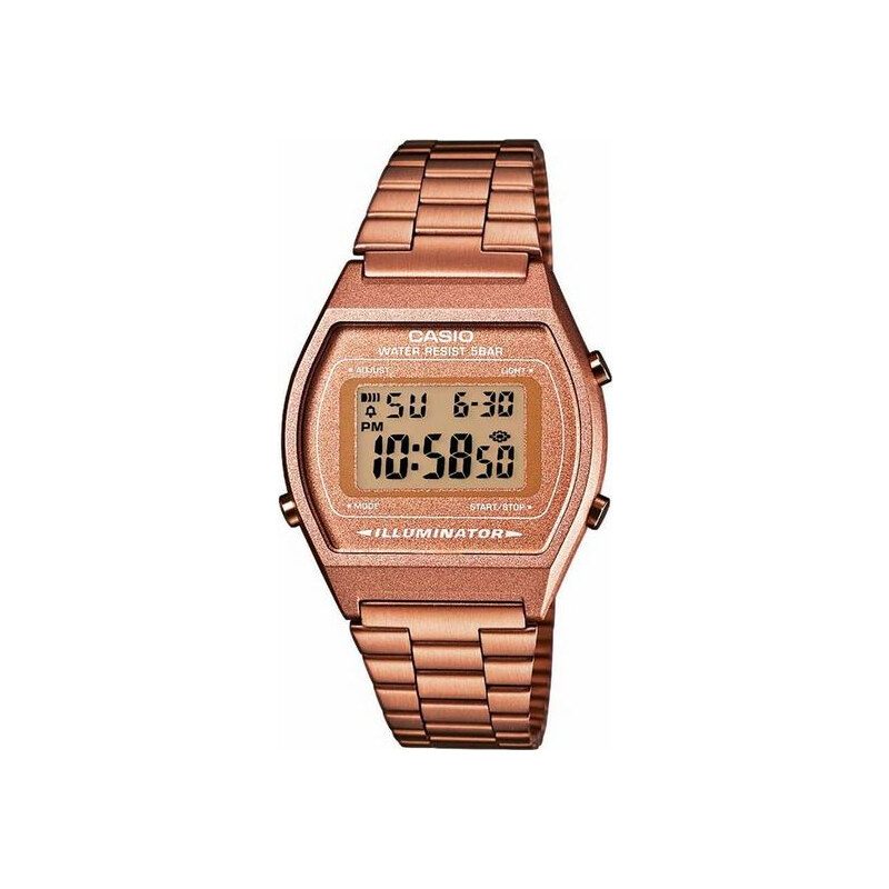 CASIO Collection - B-640WC-5A, Rose Gold case with Stainless Steel Bracelet
