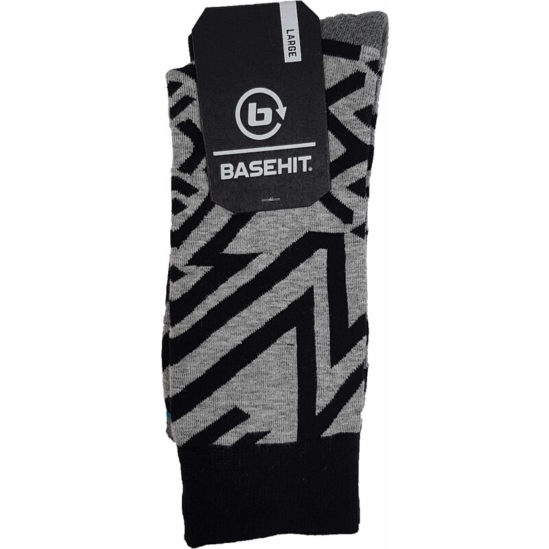 Basehit - 202.BU08.21 - PR1005 GREY ML/BLACK - Κάλτσες