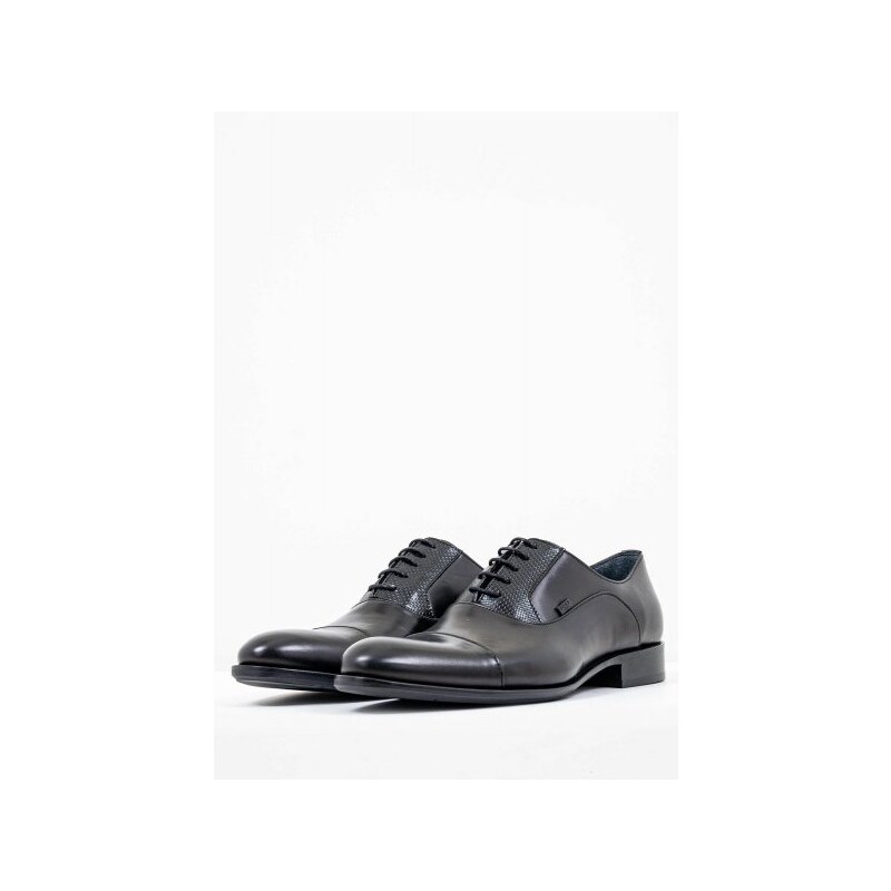 Ανδρικά Παπούτσια Δετά Q5625 Μαύρο Δέρμα Boss shoes