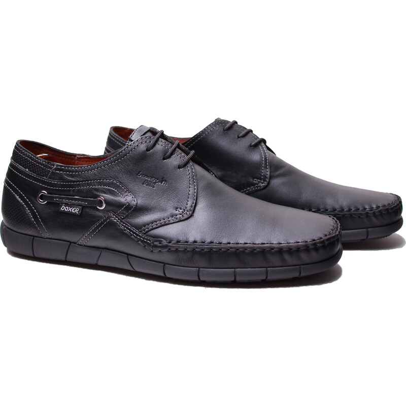 boxer ανδρικά loafers 21146 ΜΑΥΡΟ